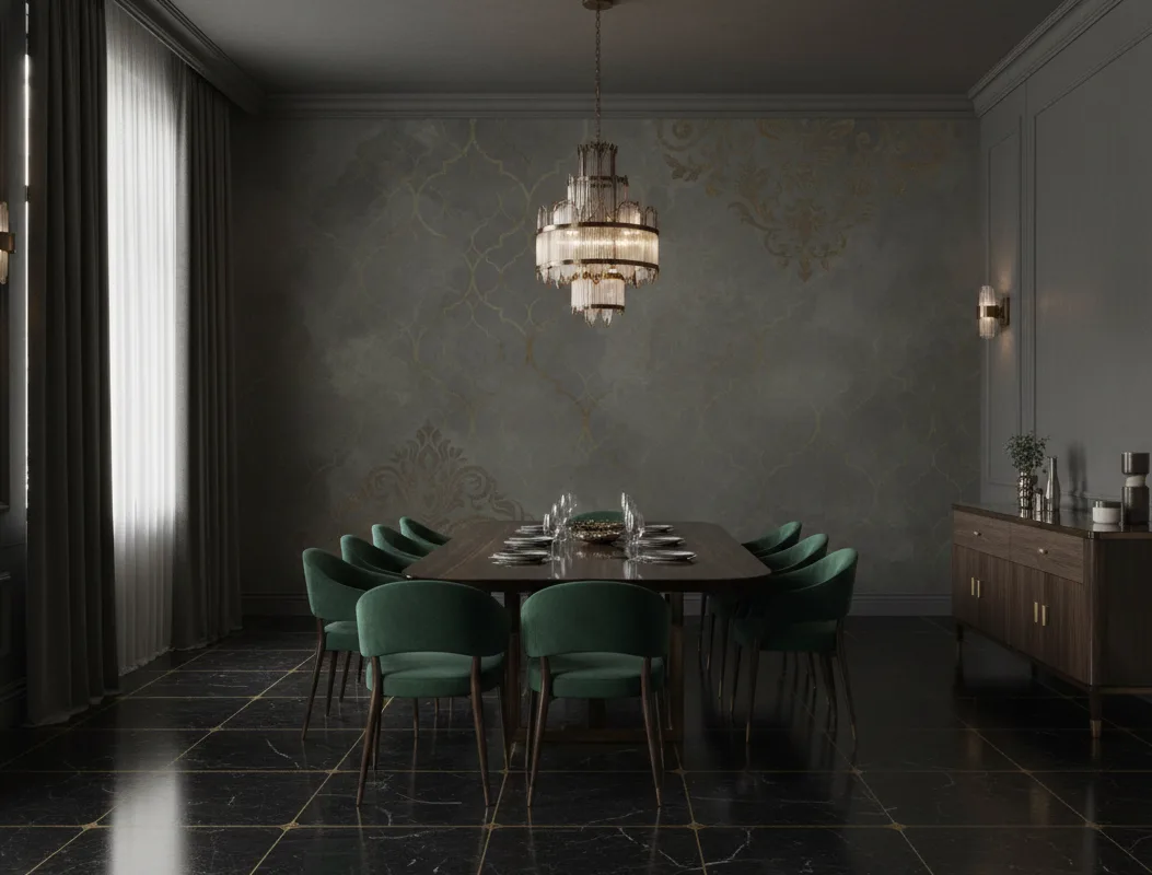 Dark Damask im Raum