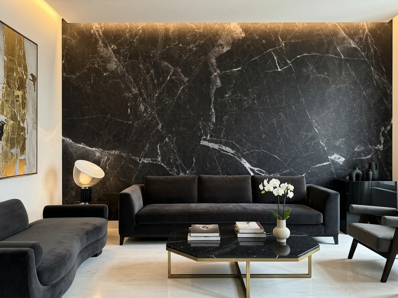 Dark Marble im Raum