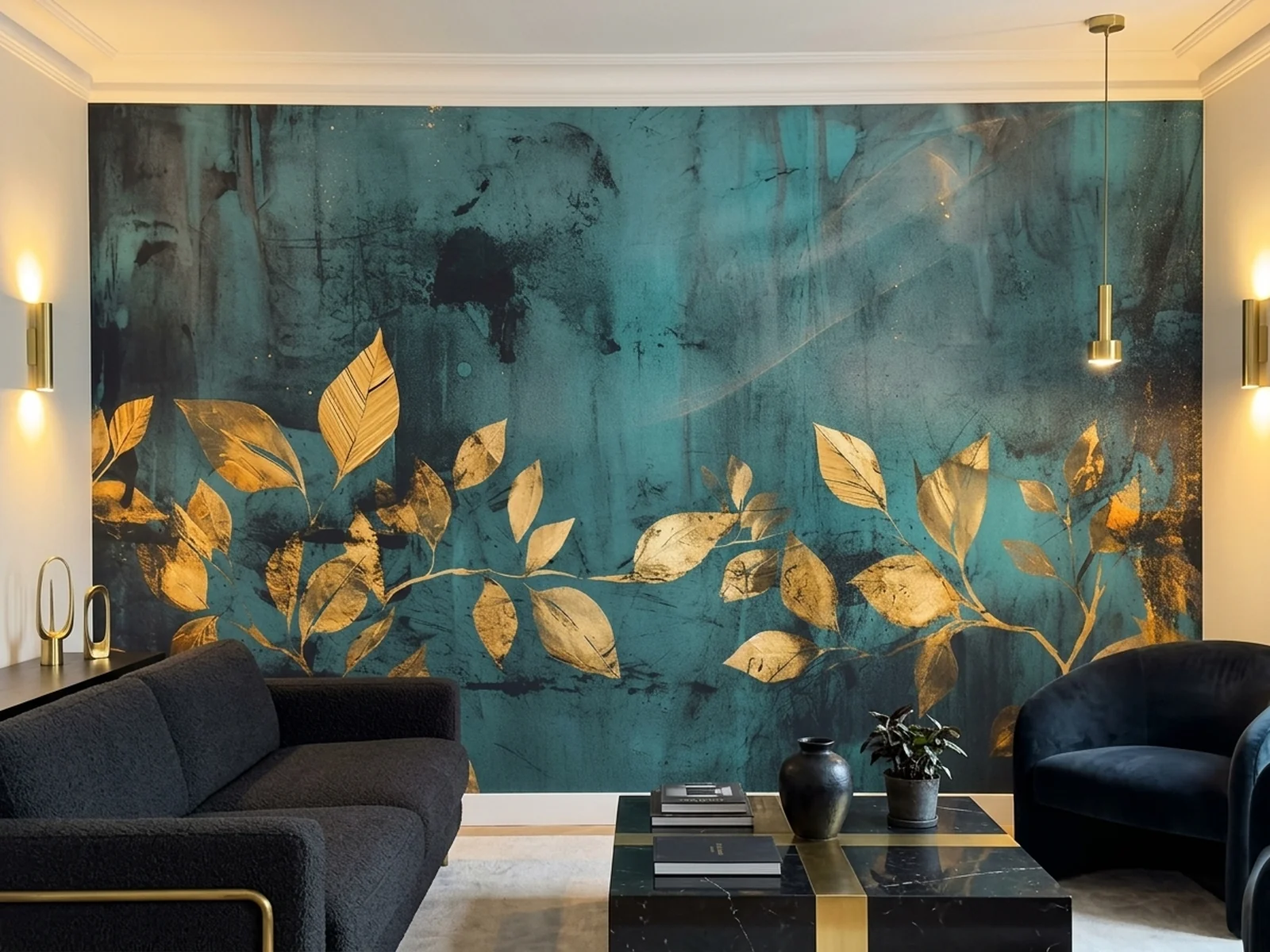 Golden Leaves Elegance im Raum
