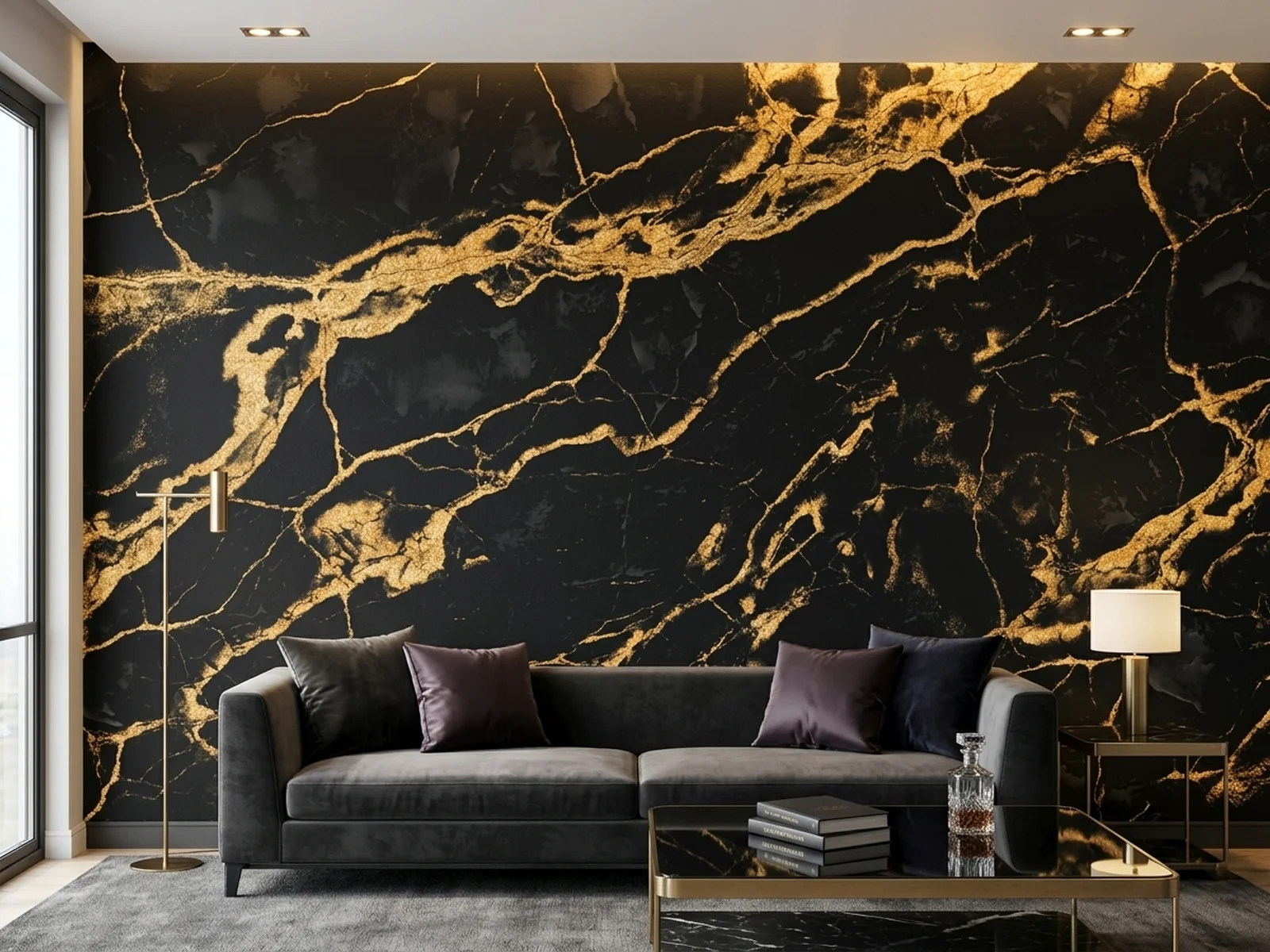 Golden Vein Marble im Raum