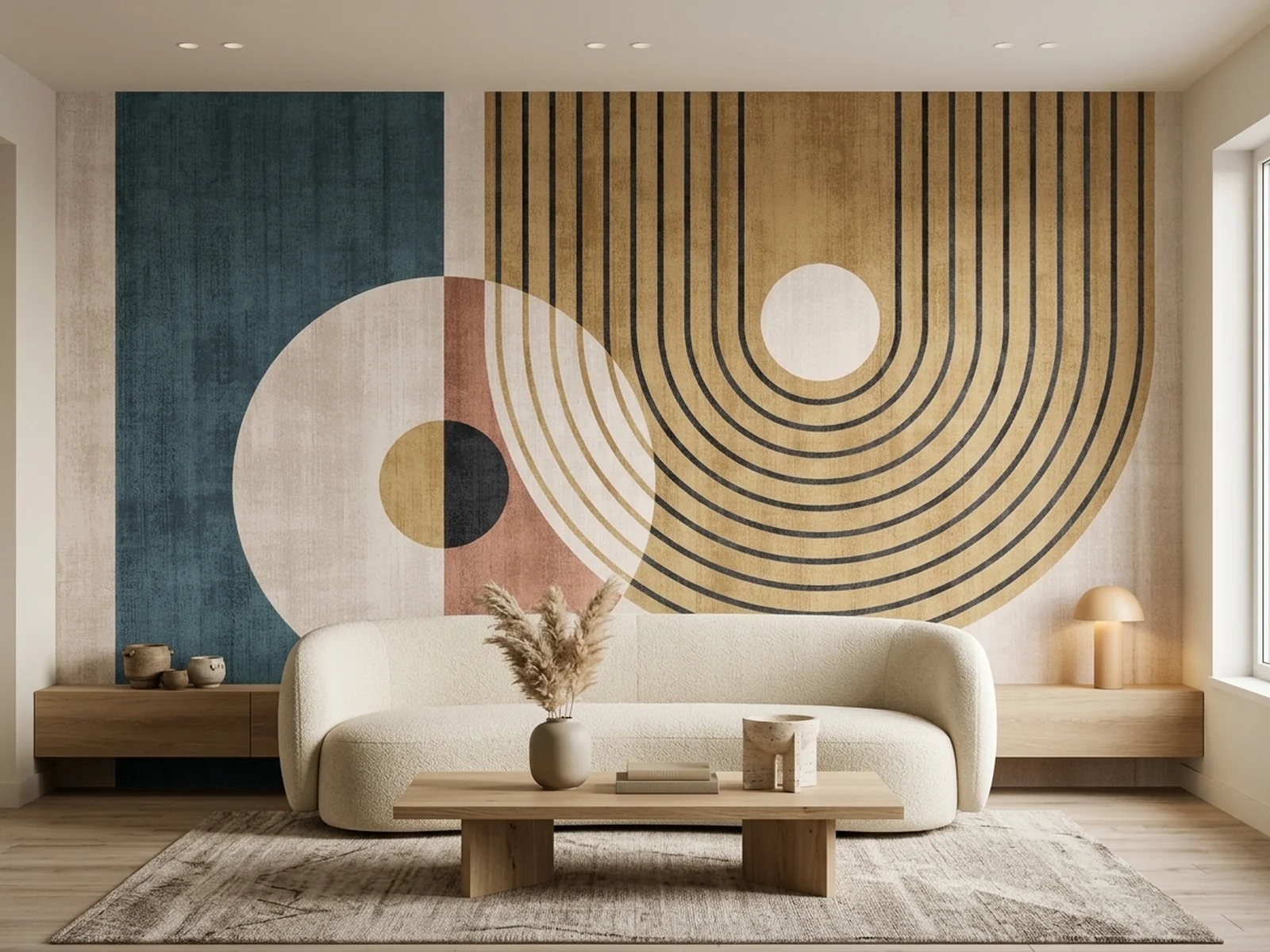 Retro Geometry Art im Raum
