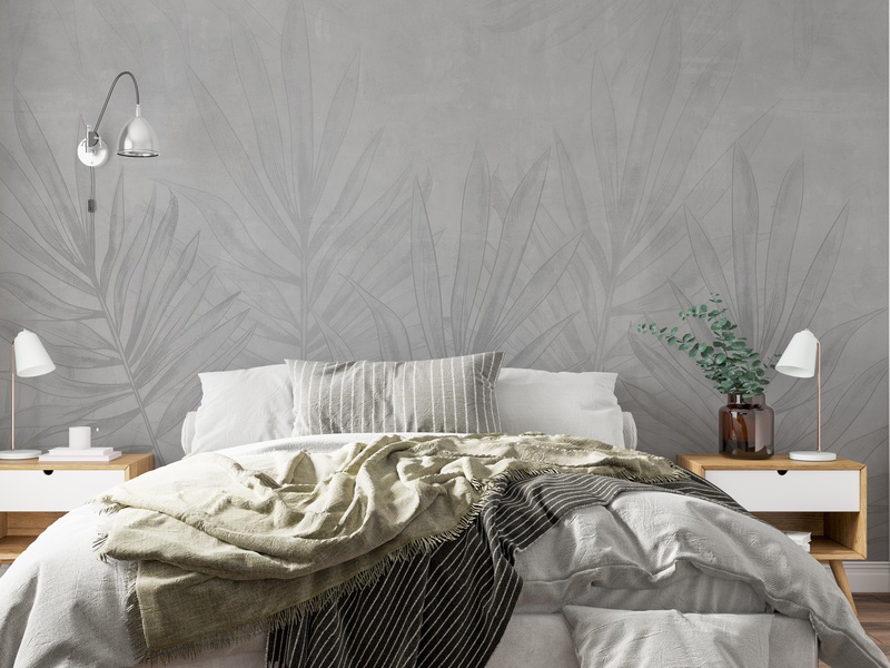 Serene Palm Elegance in the interior