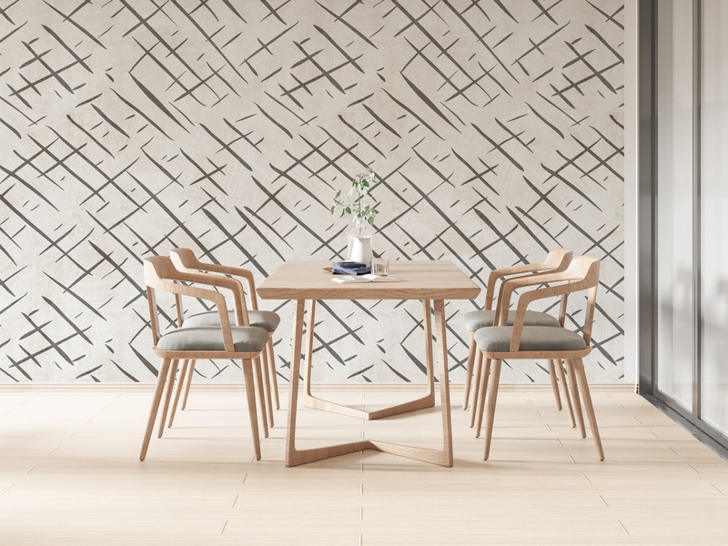 Geometric Cross Pattern im Raum