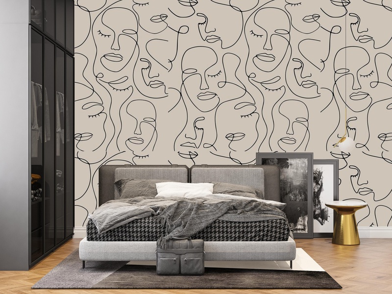 Abstract Faces im Raum