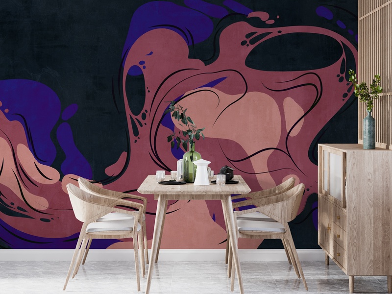 Abstract Fluid Art in the interior