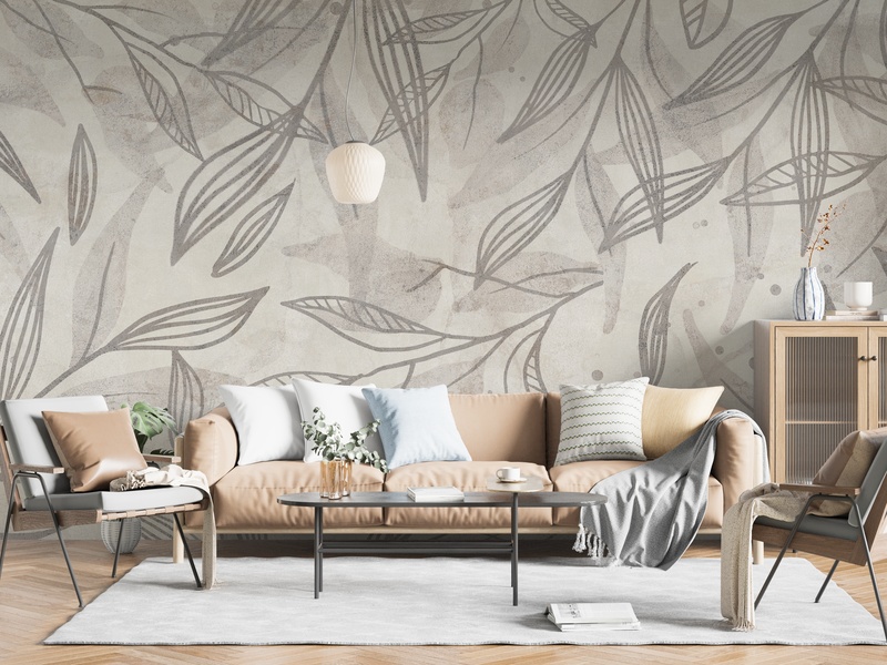 Abstract Leaf Pattern im Raum