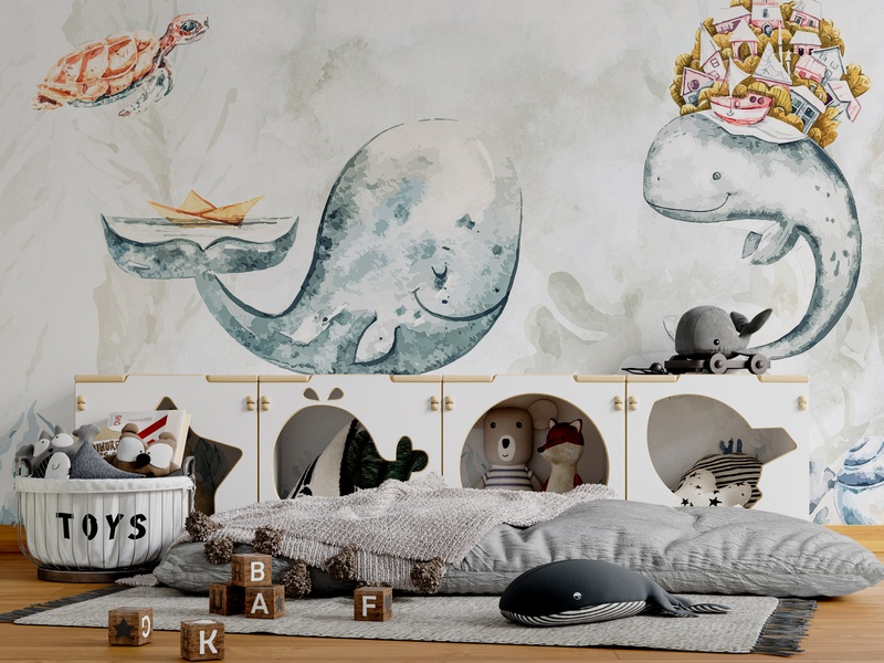 Whimsical Ocean Dreams - Bijela im Raum