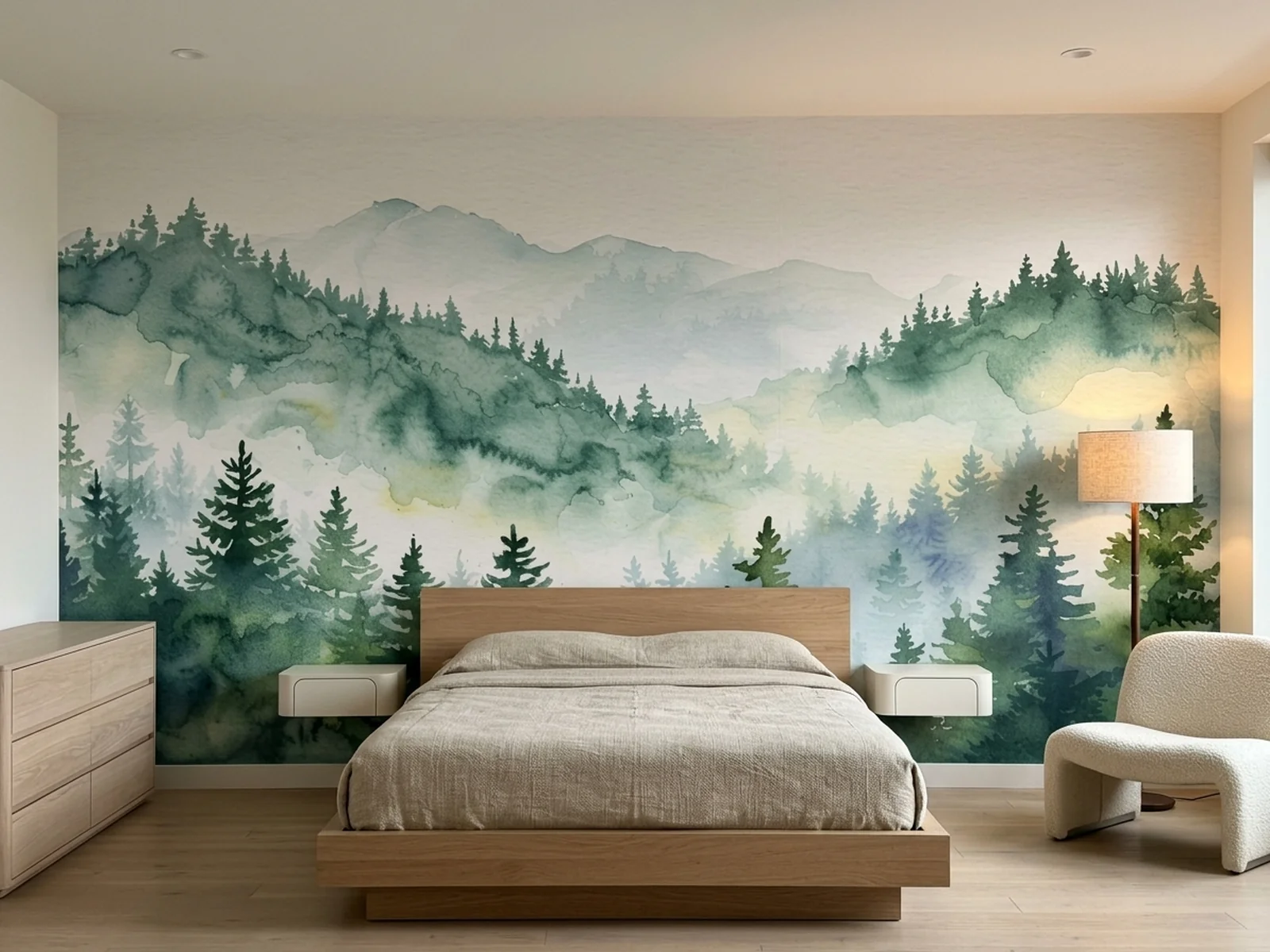 Serene Forestscape im Raum